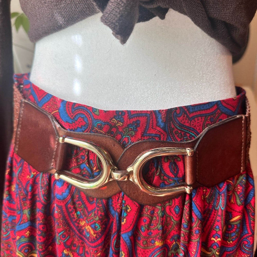 Chico's Brown and Gold Belt with Chic Design